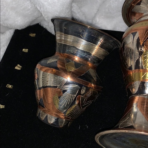 Modern Made Middle Eastern Mixed Metal Vases (4) - Picture 12 of 14